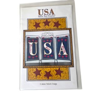 Janine Babich Machine Embroidery Table Top Display Pattern USA 4th Of July